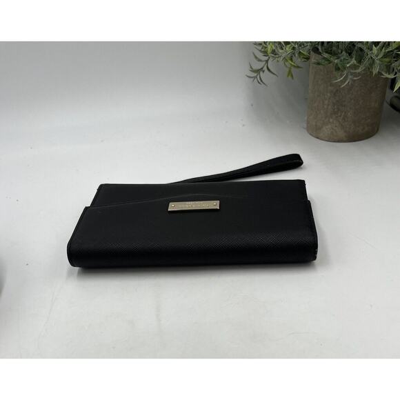Kate Spade New York Saffiano Wristlet For Devices up to 5.7" Black Wallet Clutch - Picture 4 of 14